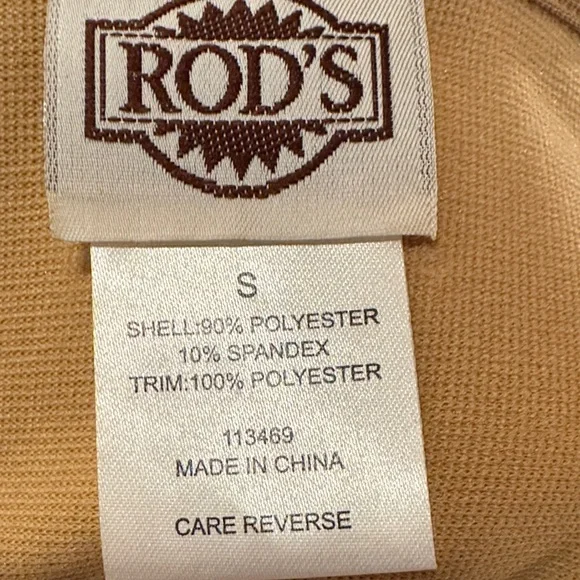 Rods Western Women’s Embellished Tan Button Down Show Stopping Western Shirt - Picture 5 of 5